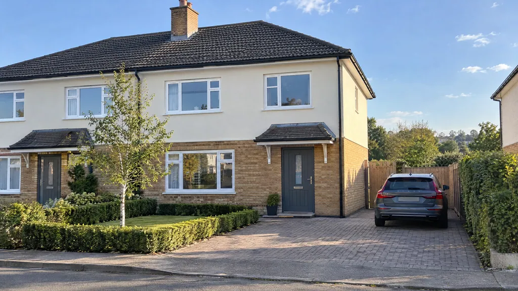 A freshly painted 4-bed semi-detached house in south Dublin, the kind of home families look at when they weigh up whether to extend or move.