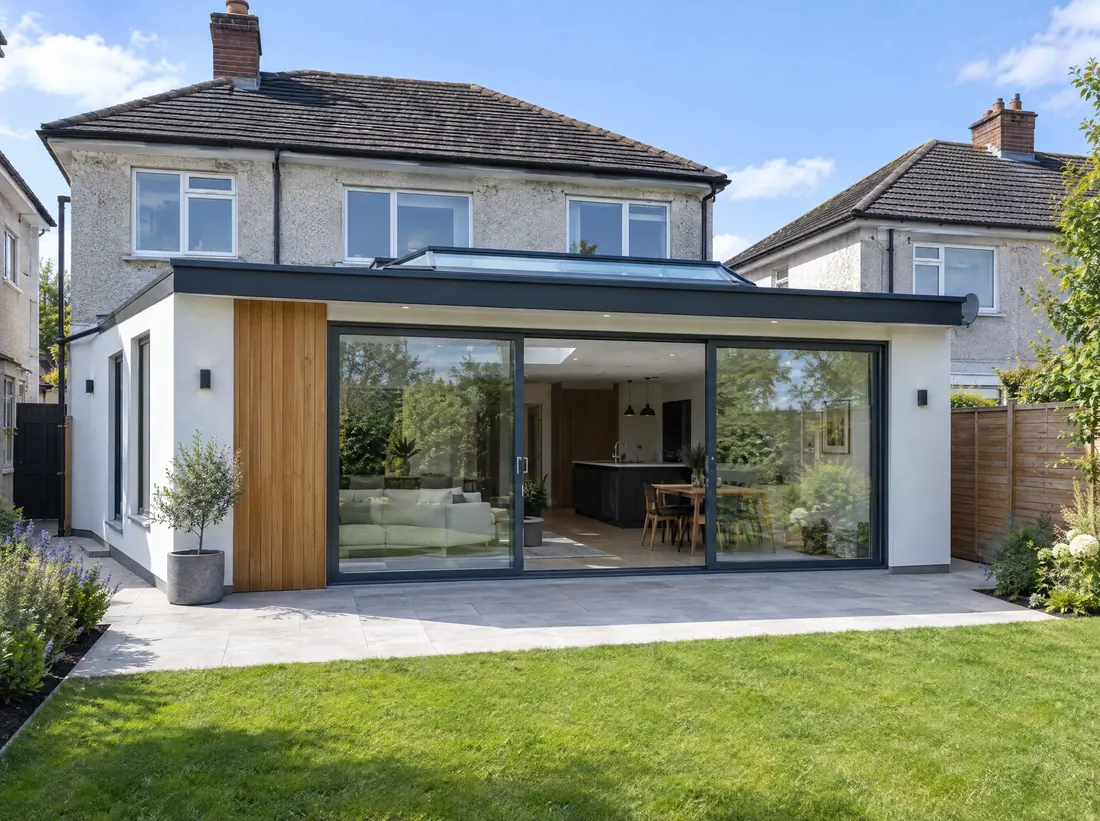 Single-storey rear extension on a Dublin semi-detached house