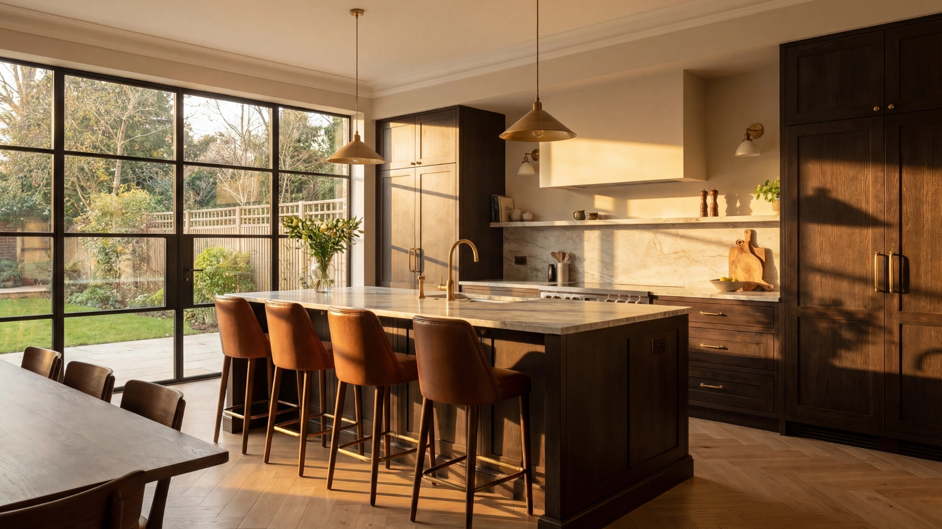Renovated open-plan kitchen and dining room in a Dublin home