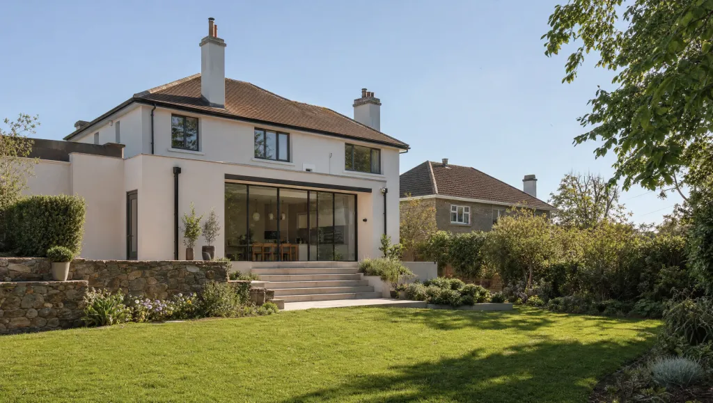 Split level extension on a sloping site