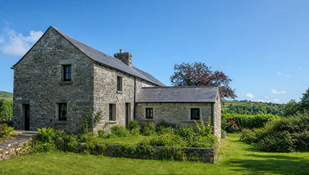 Stone Clad Extension Matching the Original