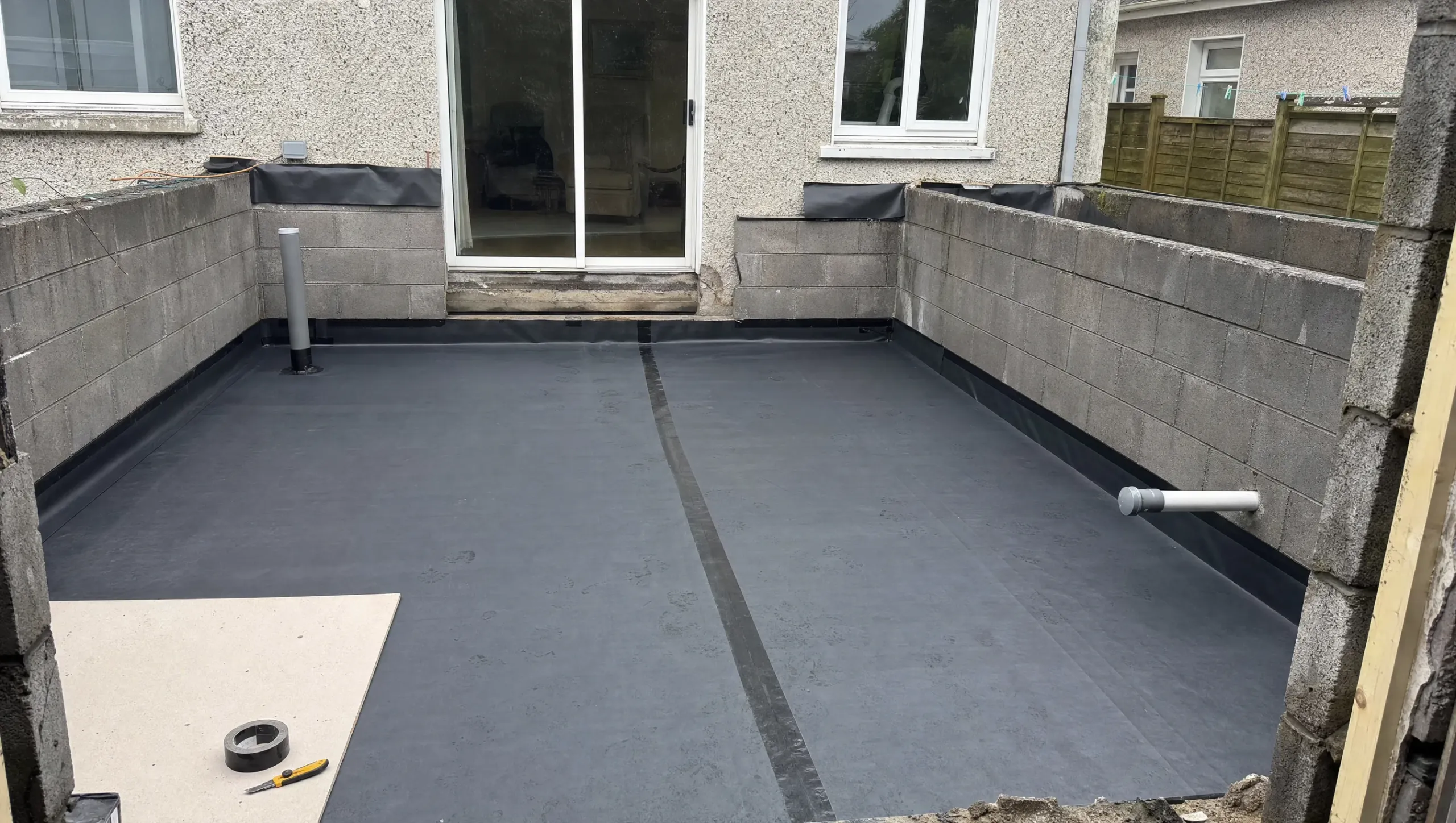 radon barrier in progress